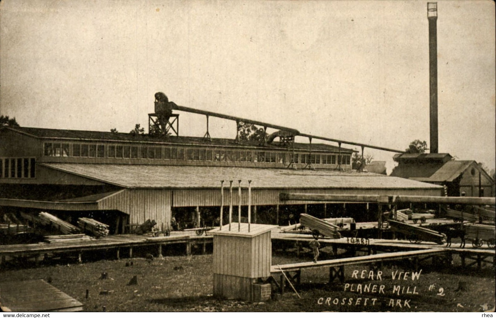 USA - CROSSETT - School - Auditorium - Sawmill - 3 Postcards - Andere & Zonder Classificatie