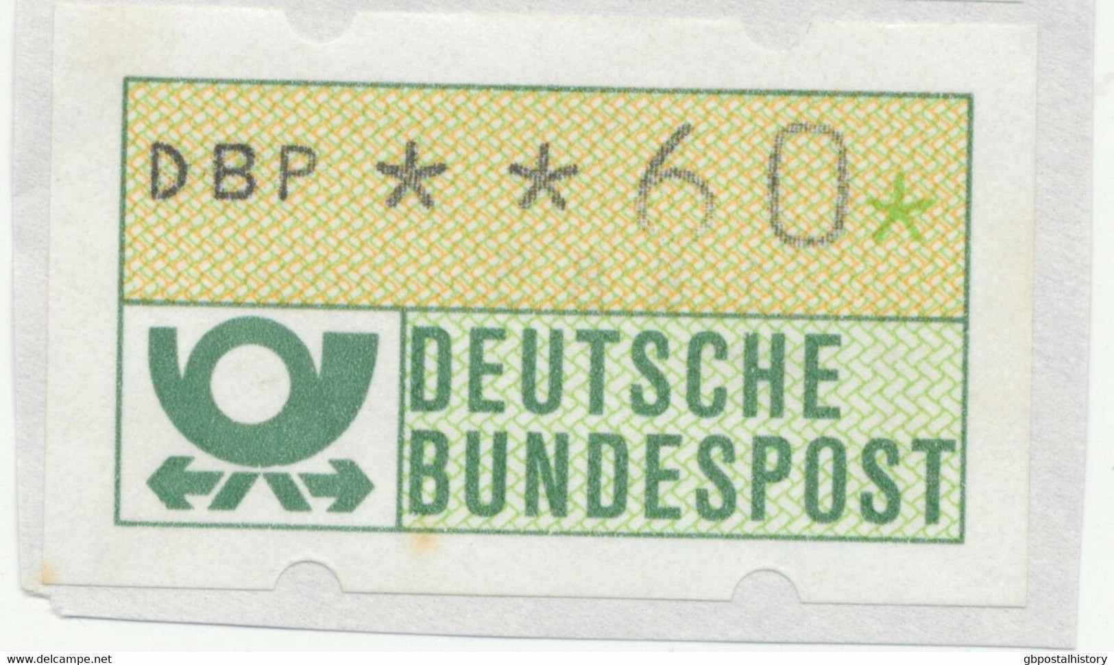 BUNDESREPUBLIK 1988 10 Pf Burgen (2x) + Automatenmarke 60 Pf (ABART) Briefstück - Machine Labels [ATM]