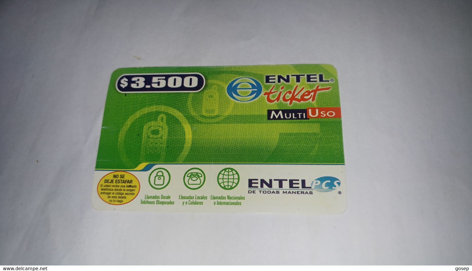 Chile-entel Ticket-multi(175)-($3.500)-(704-538-886-673)-(30/6/2005)-(look Outside)-used Card+1card Prepiad Free - Chile