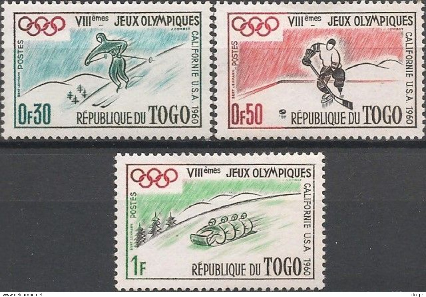 TOGO - COMPLETE SET SQUAW VALLEY'60 WINTER OLYMPIC GAMES 1960 - MNH - Hiver 1960: Squaw Valley