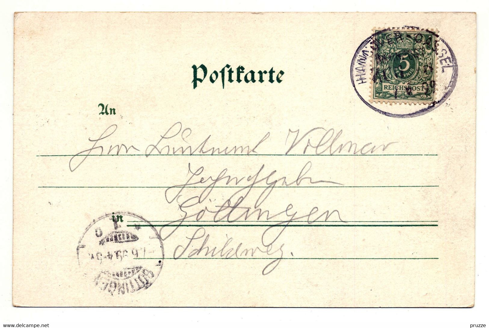 Northeim 1899, Bahnpost Hannover - Cassel  - Nach Göttingen - Northeim