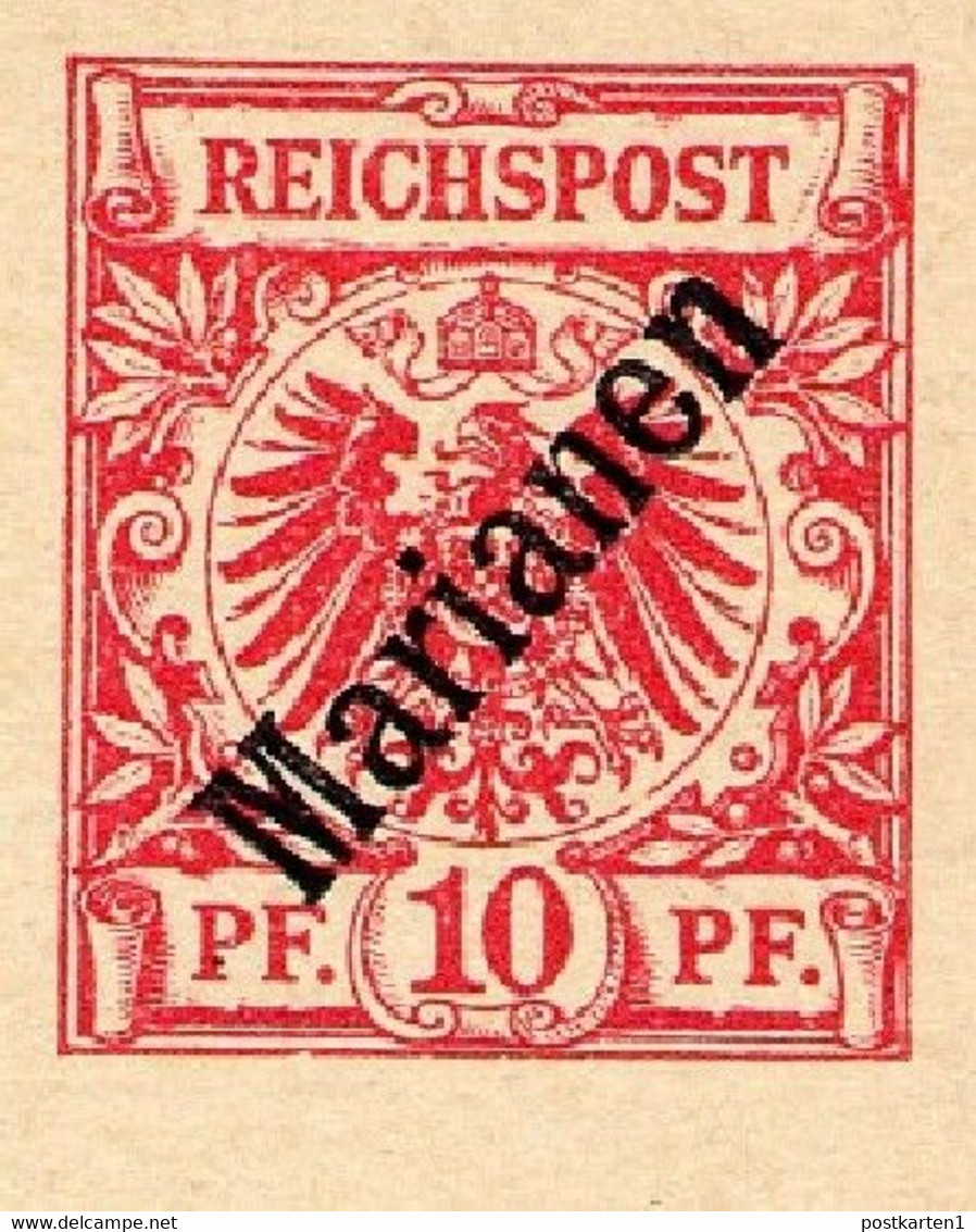 MARIANEN P4 Antwort-Postkarte  1899  Kat. 100,00 € - Isole Marianne
