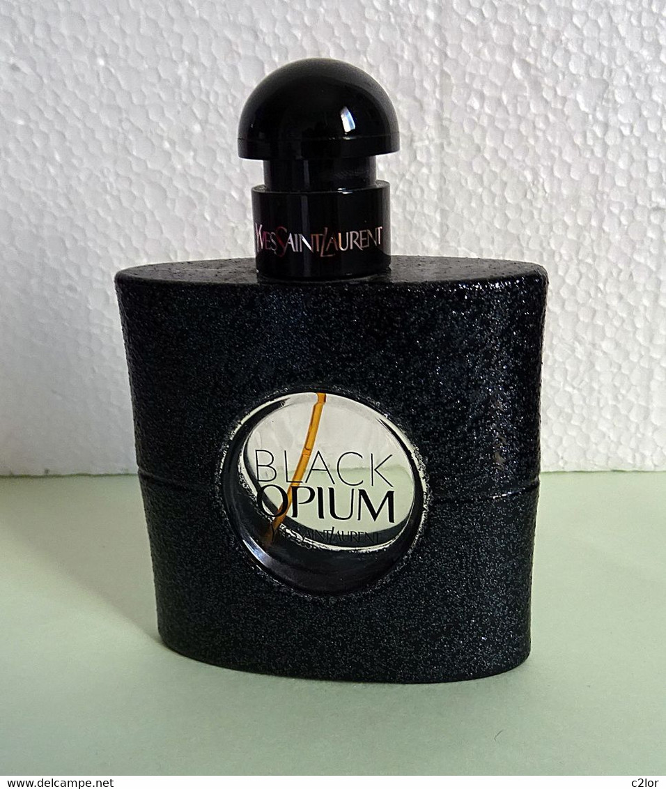 Flacon De Parfum Vaporisateur "BLACK OPIUM" D'YVES ST LAURENT EDP 50 Ml VIDE/EMPTY Pour Collection Ou Décoration - Flacons (vides)