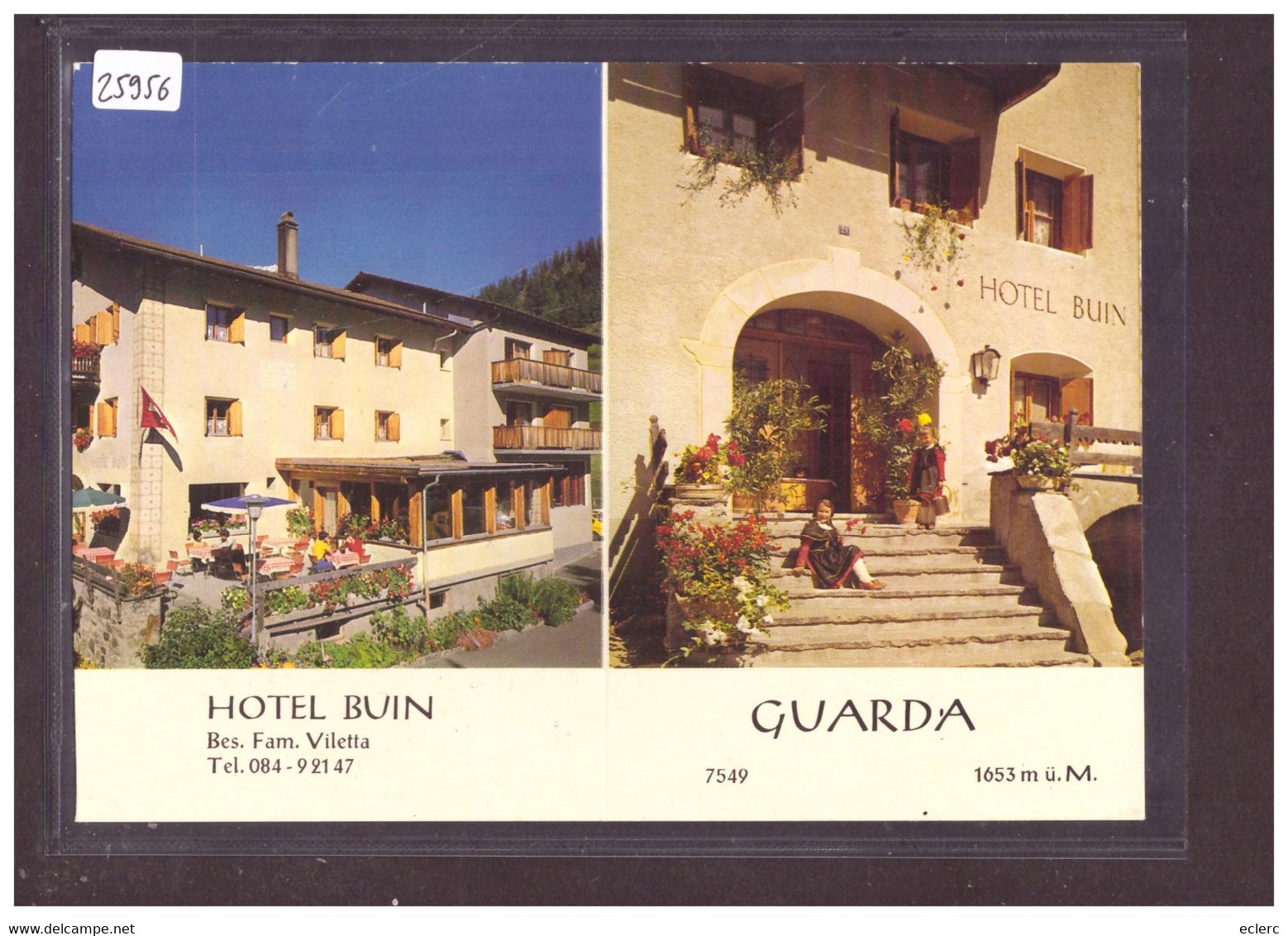 CARTE MODERNE - GUARDA - HOTEL BUIN - TB - Guarda