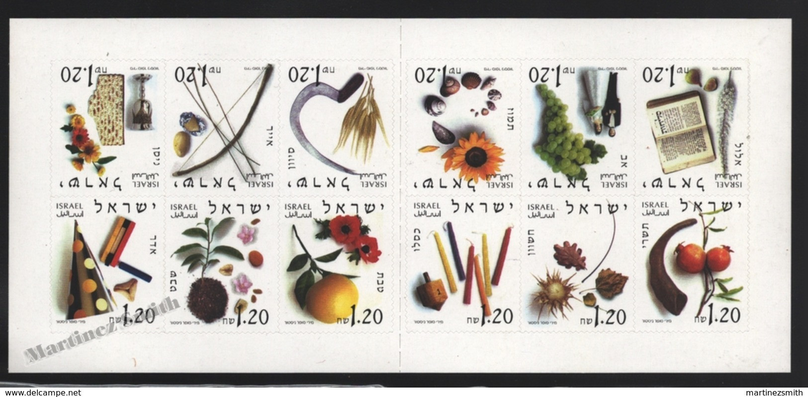 Israel 2002  Yv. C1594, The 12 Months Of The Year – Booklet - MNH - Postzegelboekjes