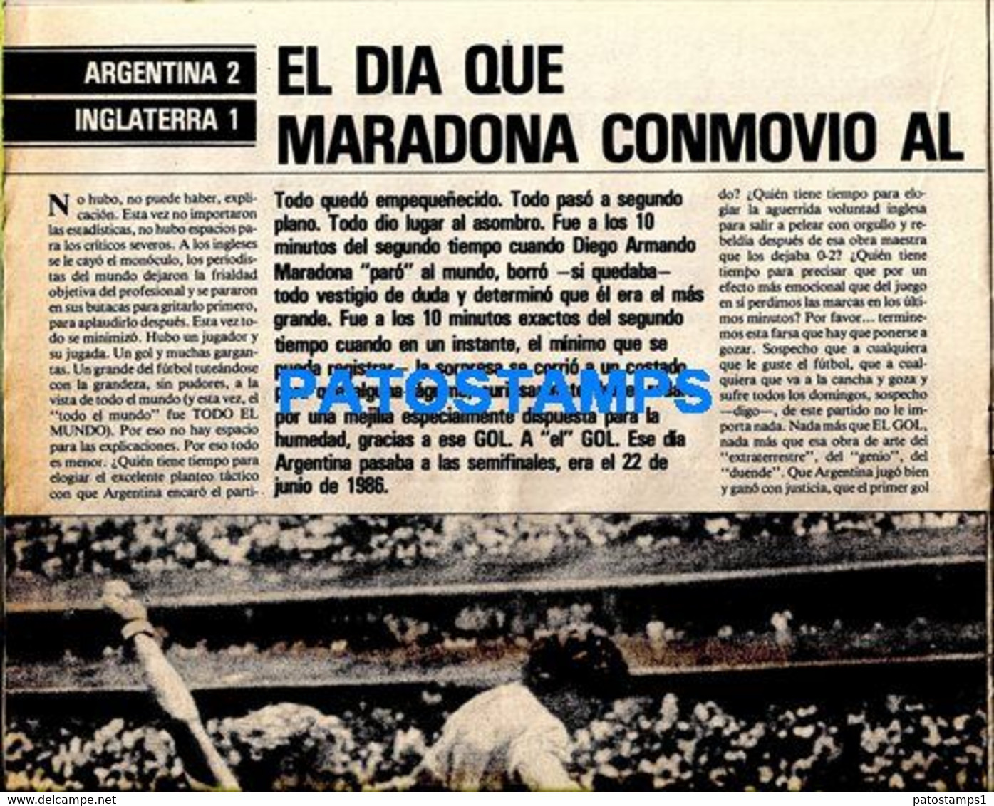 154527 ARGENTINA SPORTS SOCCER FUTBOL MUNDIAL 1986 MARADONA ALBUM NO POSTAL POSTCARD - [2] 1981-1990