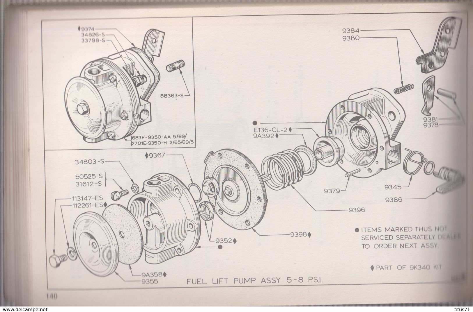 Manuel D'Entretien Pour Les Moteurs Diesel Et Au Gaz Propane Liquide Ford Gamme 2700 - 1970 - Tools