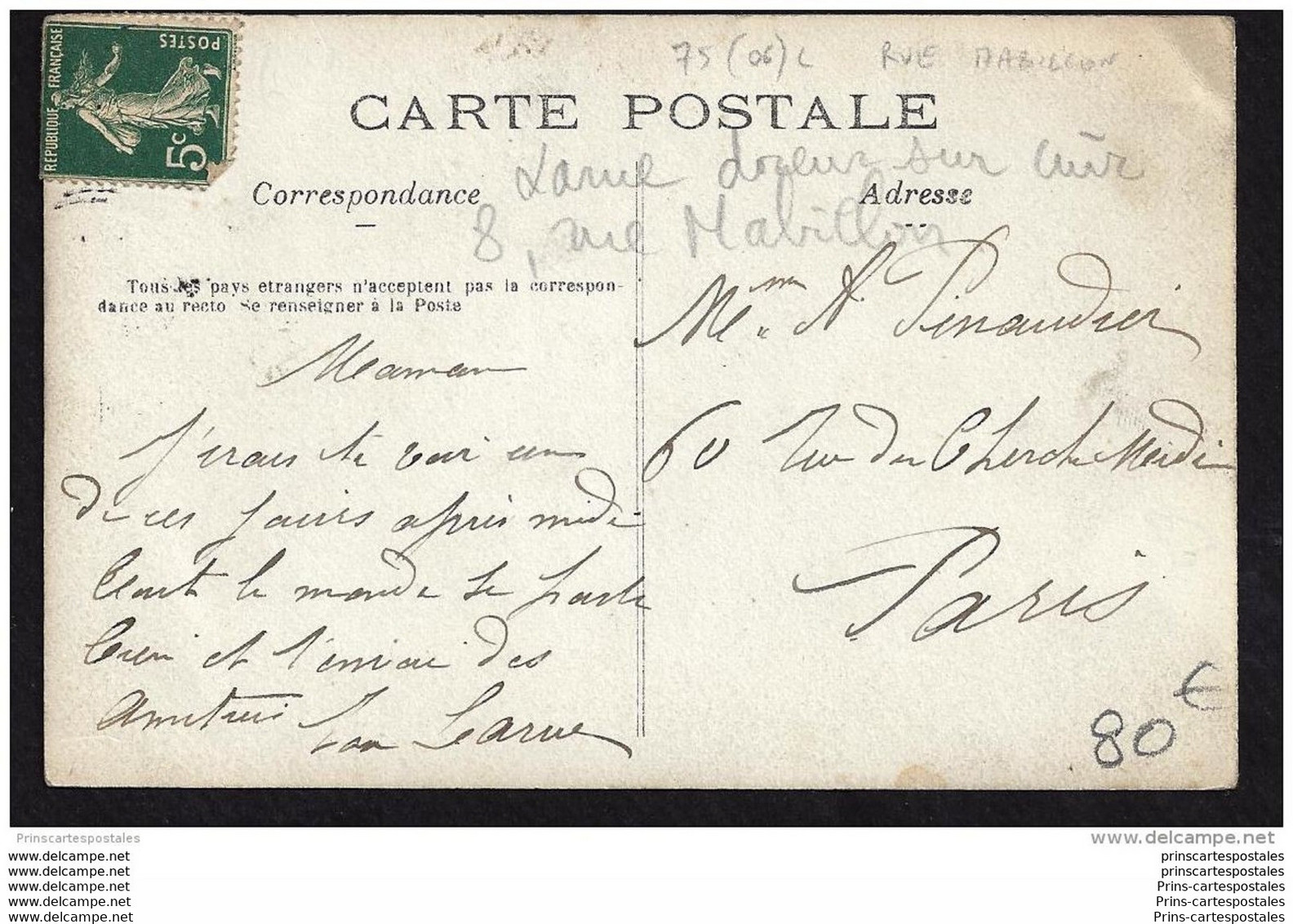 CPA 75 Carte Photo Doreur Sur Cuire Le Personel 8. Rue Mabillon - Arrondissement: 06