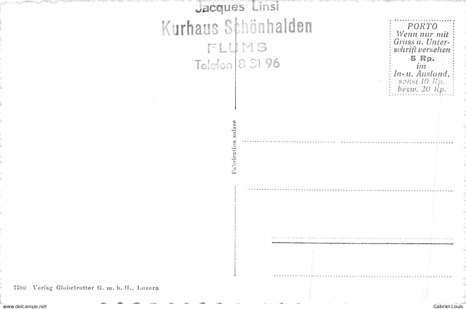 Kleinberg, Flums. Kurhaus "Schönhalden" - Flums