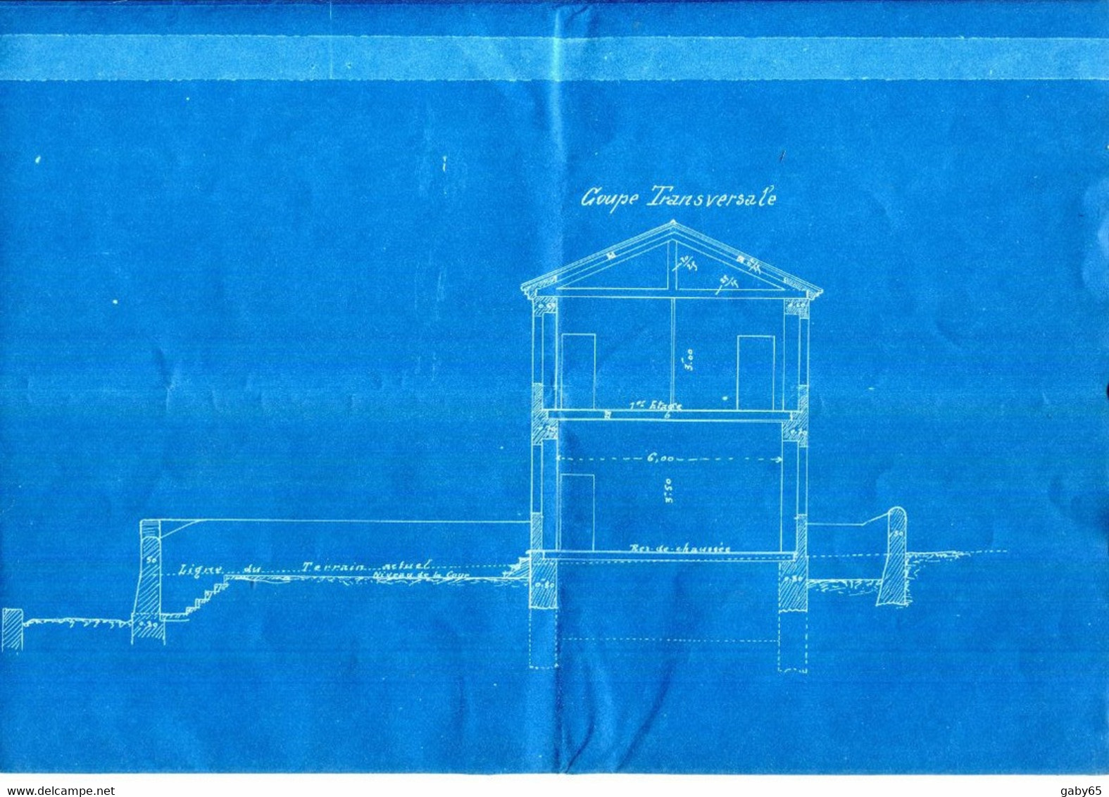 07.ARDECHE.LARGENTIERE.SABLIERES.HAMEAU DES COUDERC.PLAN DE CONSTUCTION D'UNE MAISON D'ECOLE. - Architectuur