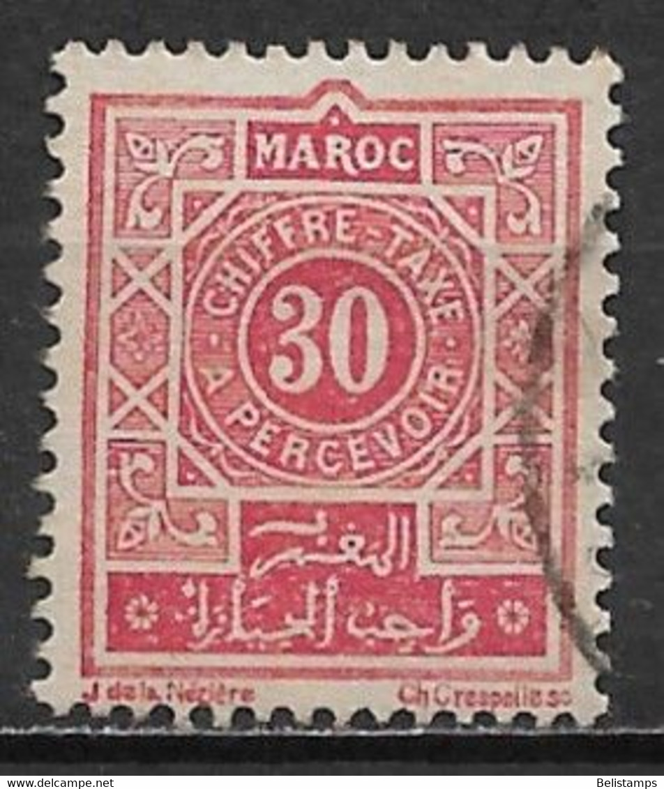 French Morocco 1917. Scott #J31 (U) Numeral Of Value - Timbres-taxe