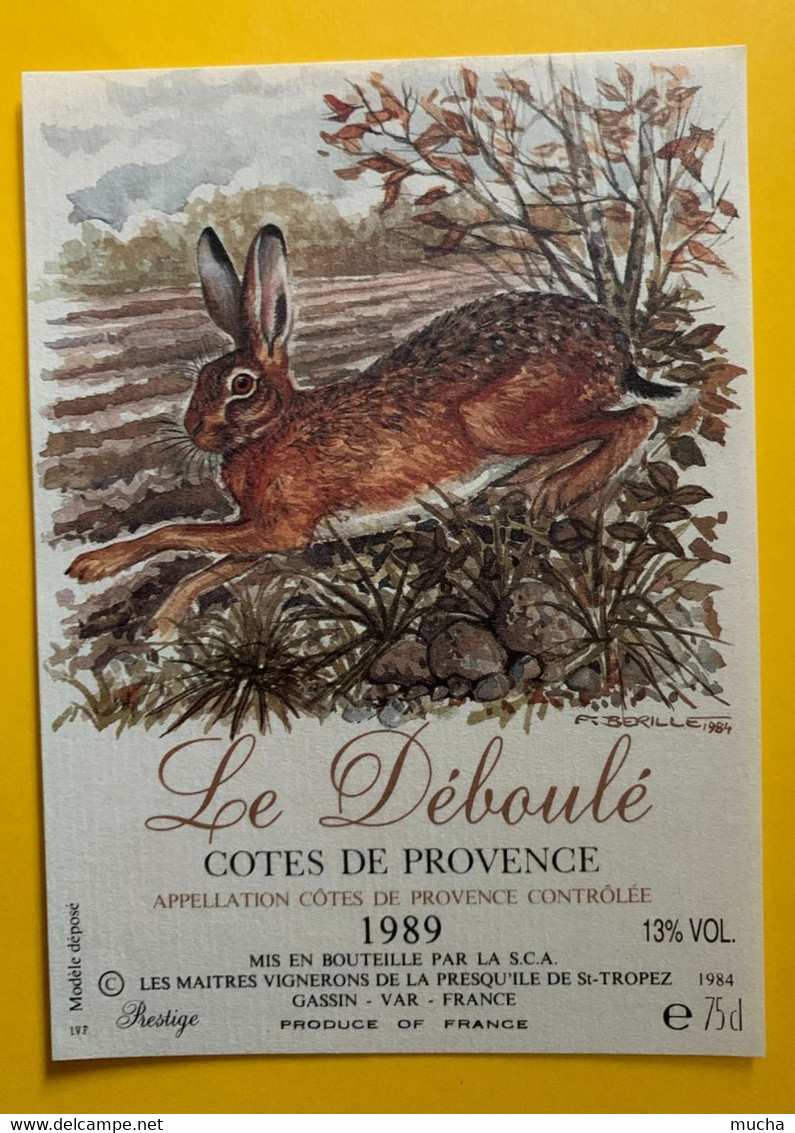 18470 - Le Déboulé Côtes De Provence 1989 - Jacht