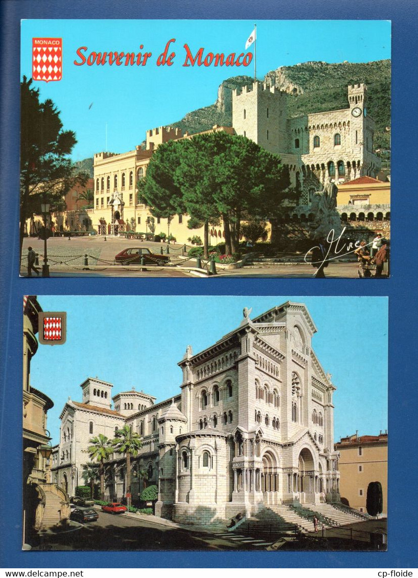 MONACO . " LE PALAIS " & " LA CATHÉDRALE " . 2 CPM - Réf. N°28937 - - Colecciones & Lotes