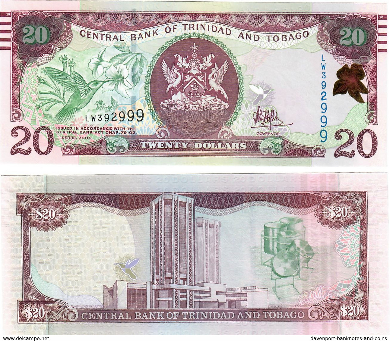 Trinidad And Tobago 20 Dollars 2017 UNC - Trinité & Tobago