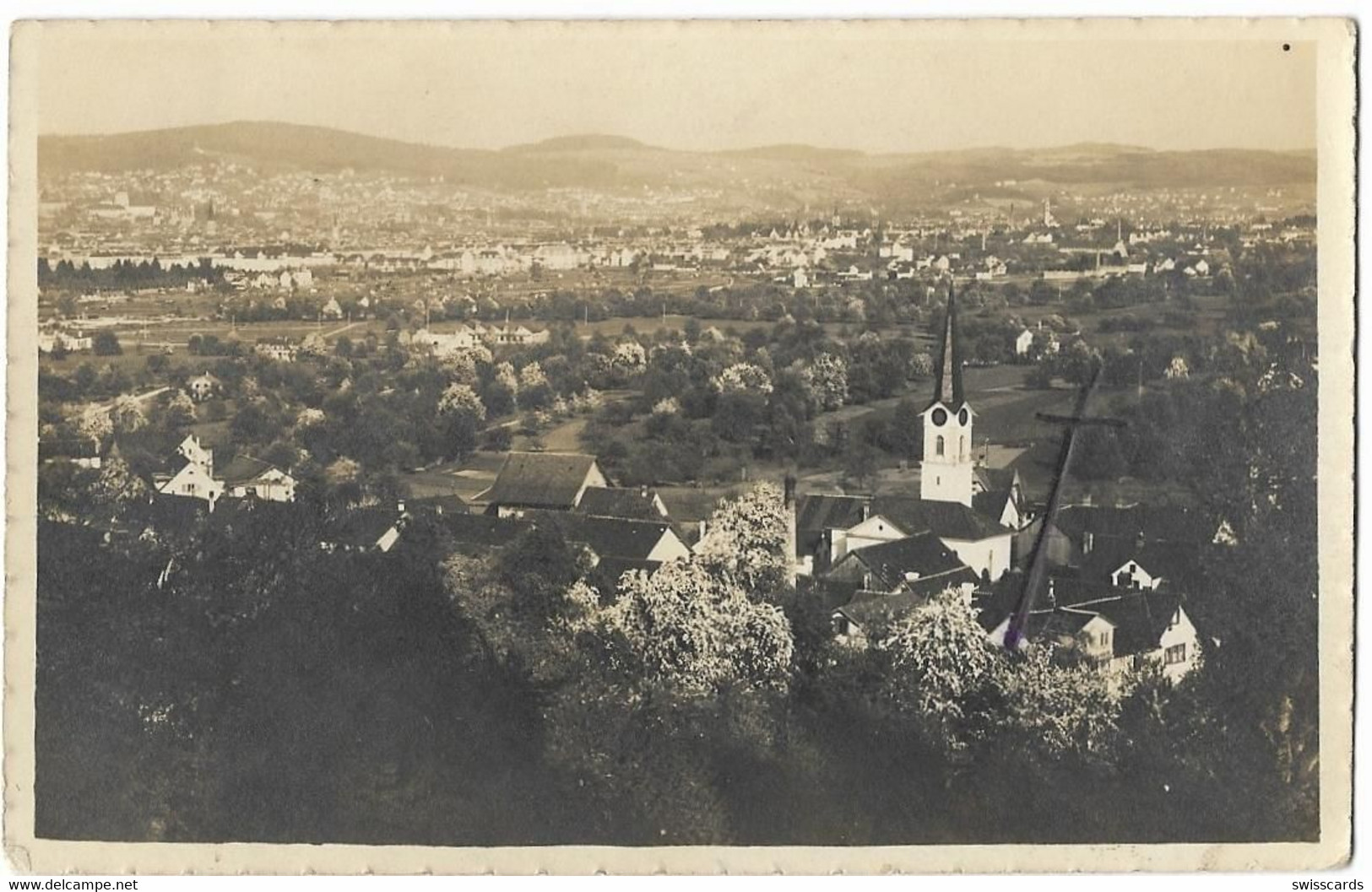 ALBISRIEDEN: Dorfansicht, Foto-AK 1920 - Dorf