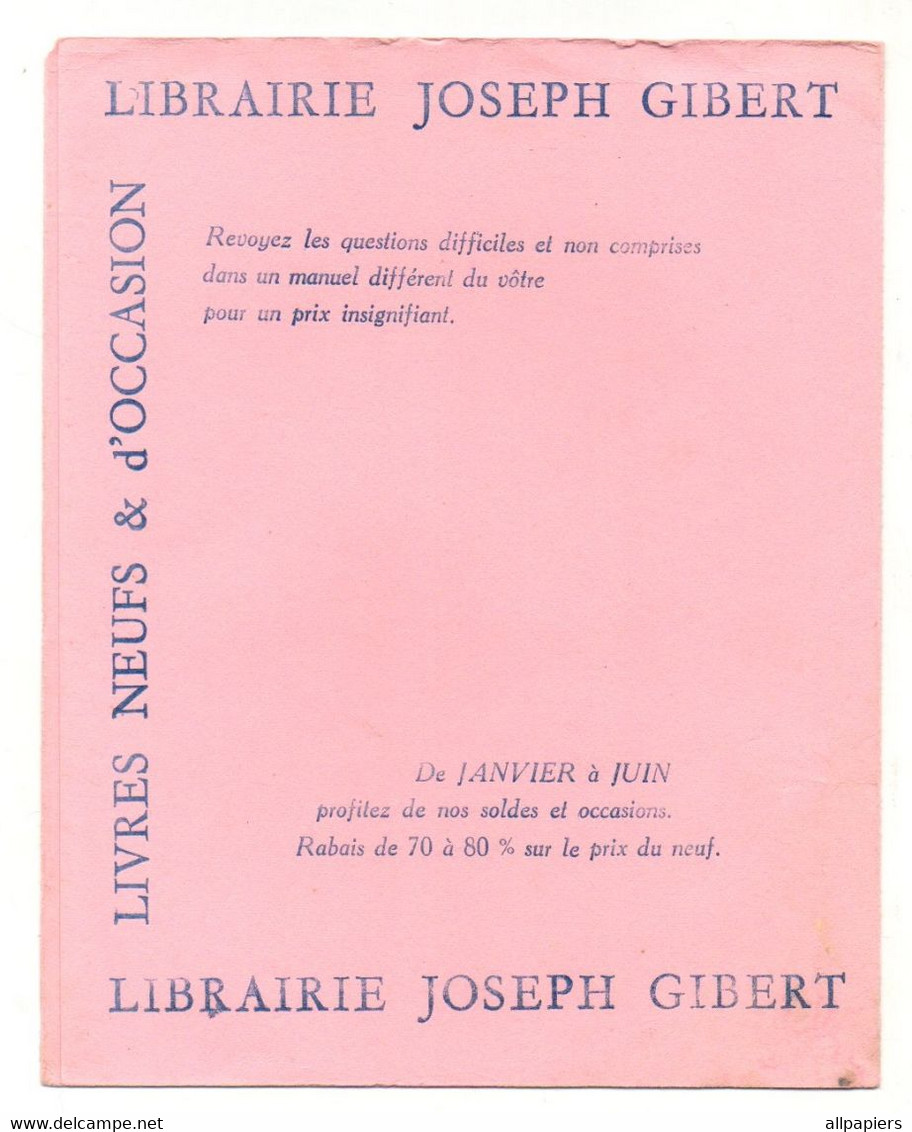 Buvard Librairie Joseph Gibert Vente - Achat - échange - Livres Neufs & D'occasion - Format : 20x16 Cm - L