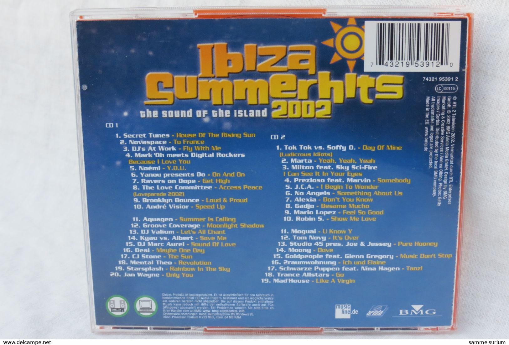 2 CDs "Ibiza Summerhits 2002" The Sound Of The Island - Hit-Compilations