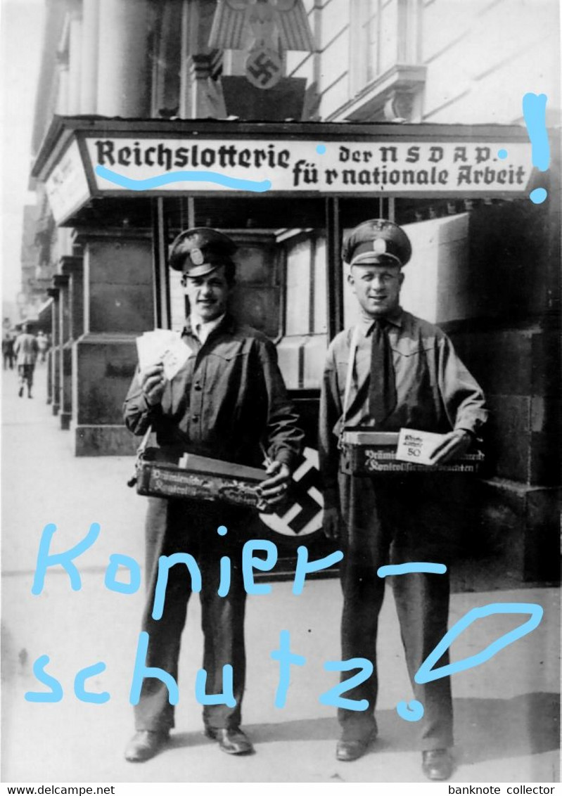 Deutschland, Germany - 1 X " REICHSLOTTERIE ", Abschnitt A,  " ORIGINALLOS, FOTO & DOKUMENT Der NSDAP " 1938 ! - Sonstige & Ohne Zuordnung