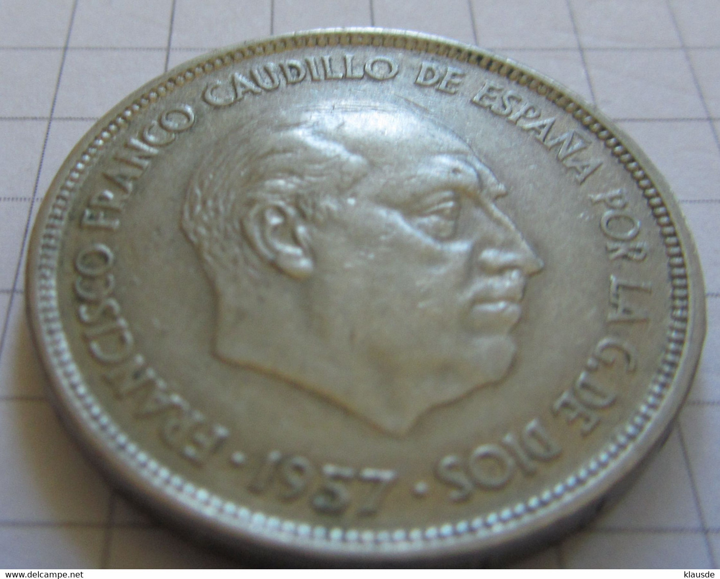 25 Peseta Umlaufmünze 1957 Spanien Franco - 25 Pesetas