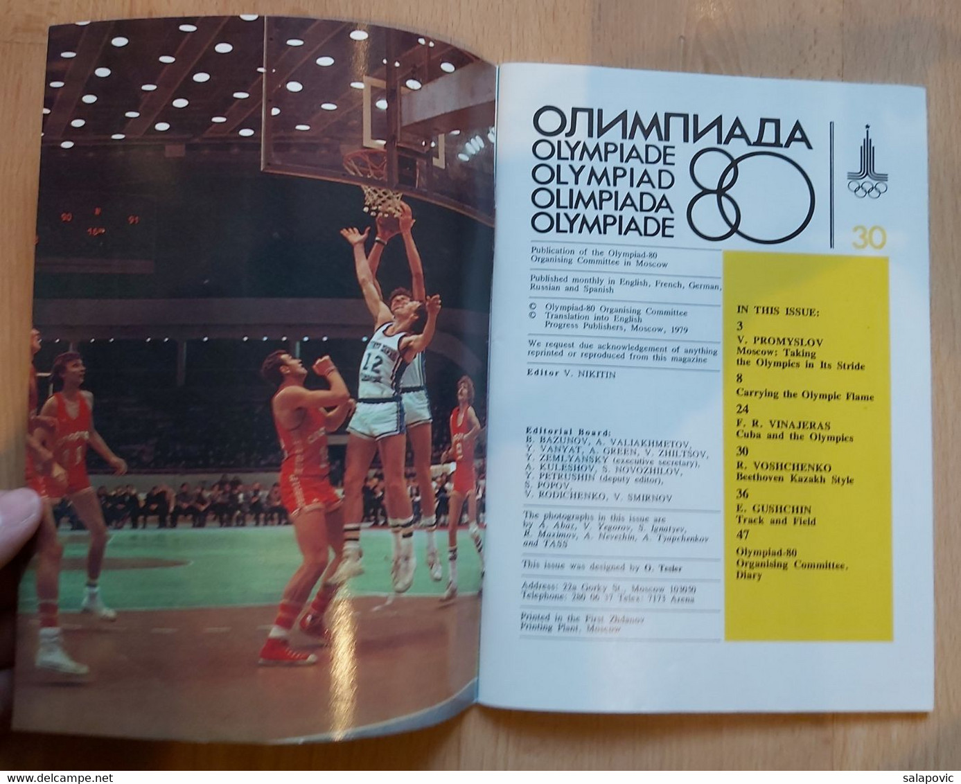 Moscow 1980 Olympic Games, PROGRAM, Publication Of The Olympiad 80 Organising Committee In Moscow - Livres