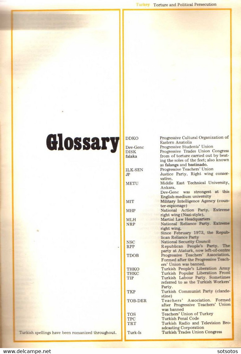 Jane Cousins: Turkey, Torture And Political Persecution – Pluto Press 1973 (1st Edition), Printed By Kensington Pres Bri - Azië