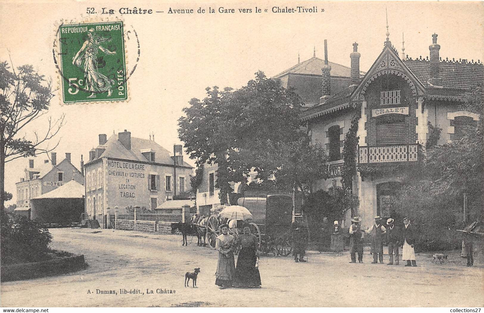 36-LA-CHÂTRE- AVENUE DE LA GARE VERS LE CHALET-TIVOLI - La Chatre