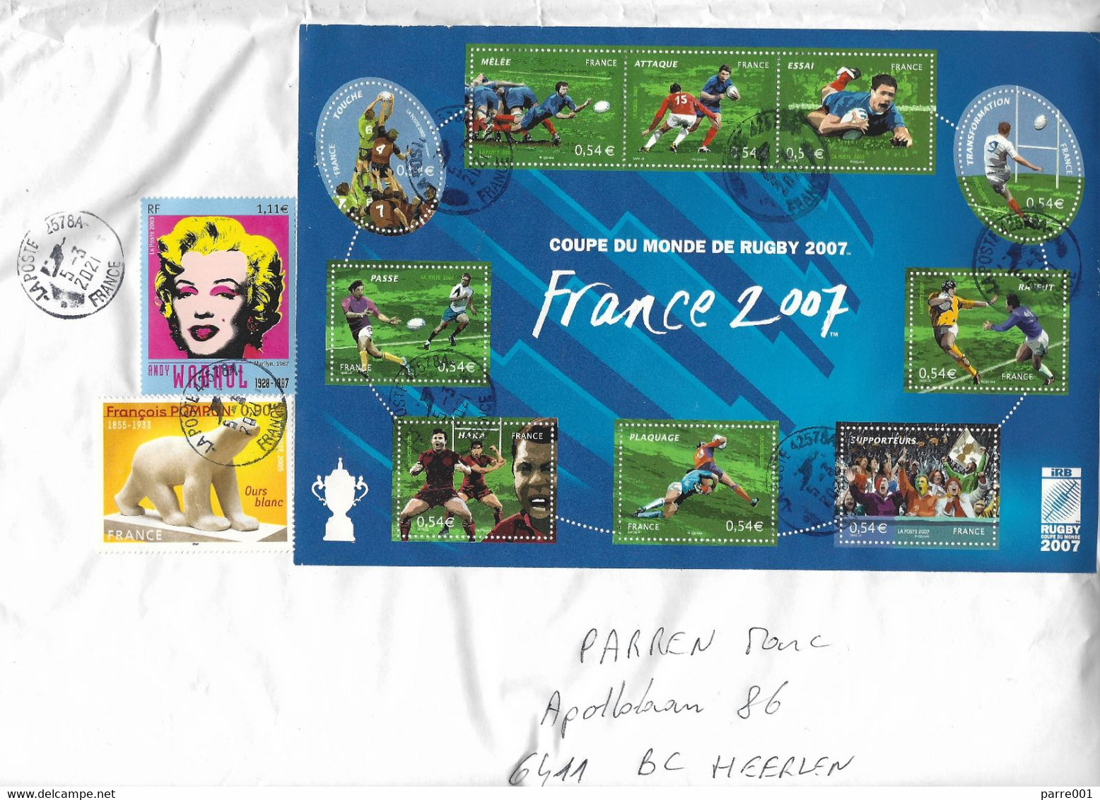 France 2021 Ales Rugby World Cup Block Polar Bear Marilyn Monroe Andy Warhol Cover - Rugby