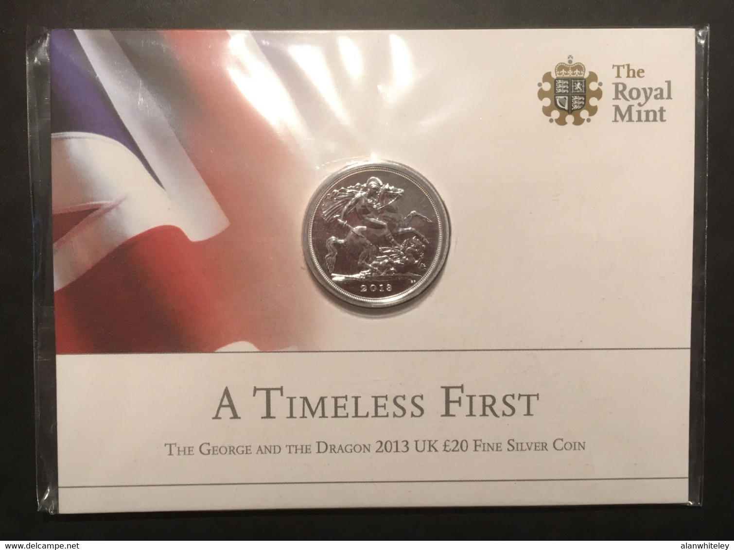 GREAT BRITAIN 2013 GBP20 St George & Dragon: Single Silver Coin (in Pack) BRILLIANT UNCIRCULATED - Maundy Sets & Gedenkmünzen