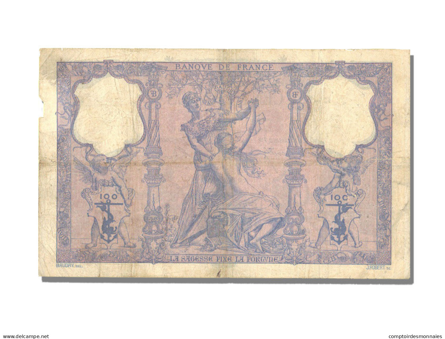 Billet, France, 100 Francs, 100 F 1888-1909 ''Bleu Et Rose'', 1905, 1905-03-27 - 100 F 1888-1909 ''Bleu Et Rose''