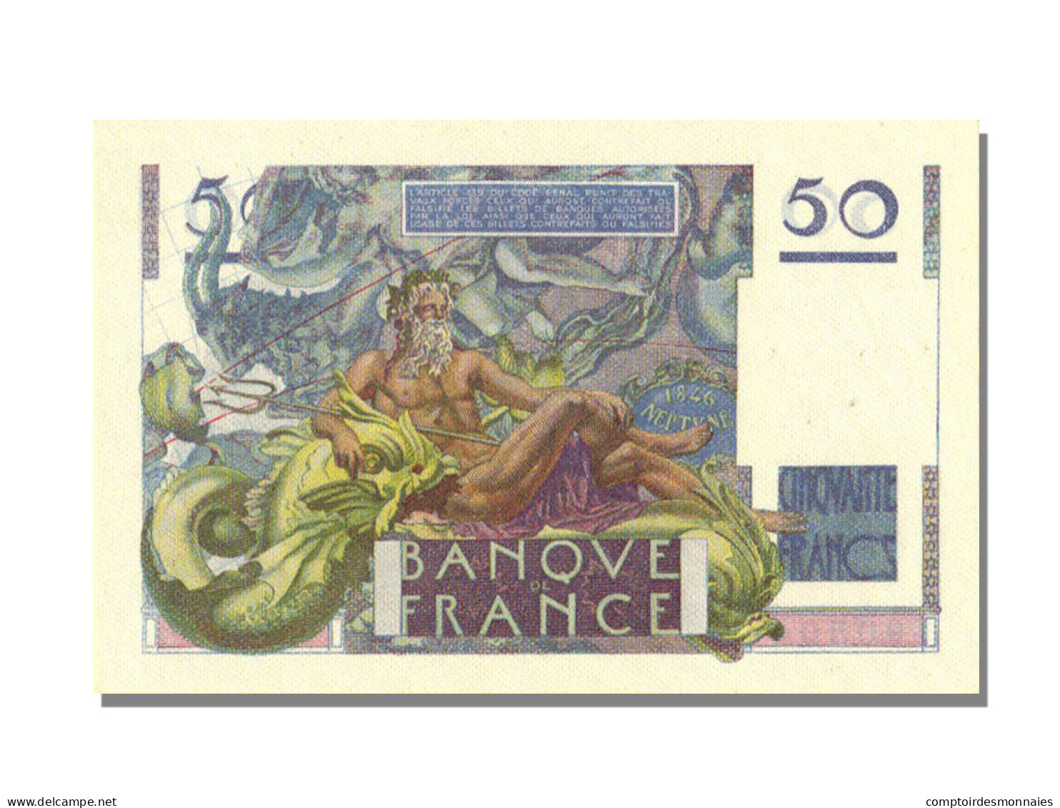 Billet, France, 50 Francs, 50 F 1946-1951 ''Le Verrier'', 1946, 1946-03-14, SPL - 50 F 1946-1951 ''Le Verrier''