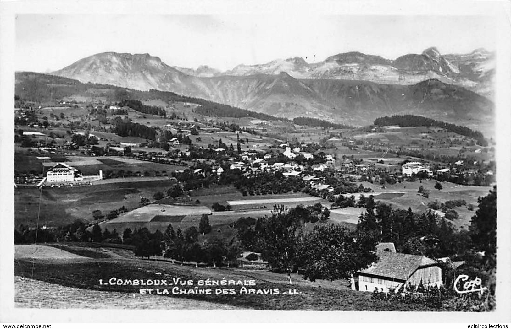 Combloux      74        Vue Générale Et Chaîne Des Aravis    N° 1     (voir Scan) - Combloux