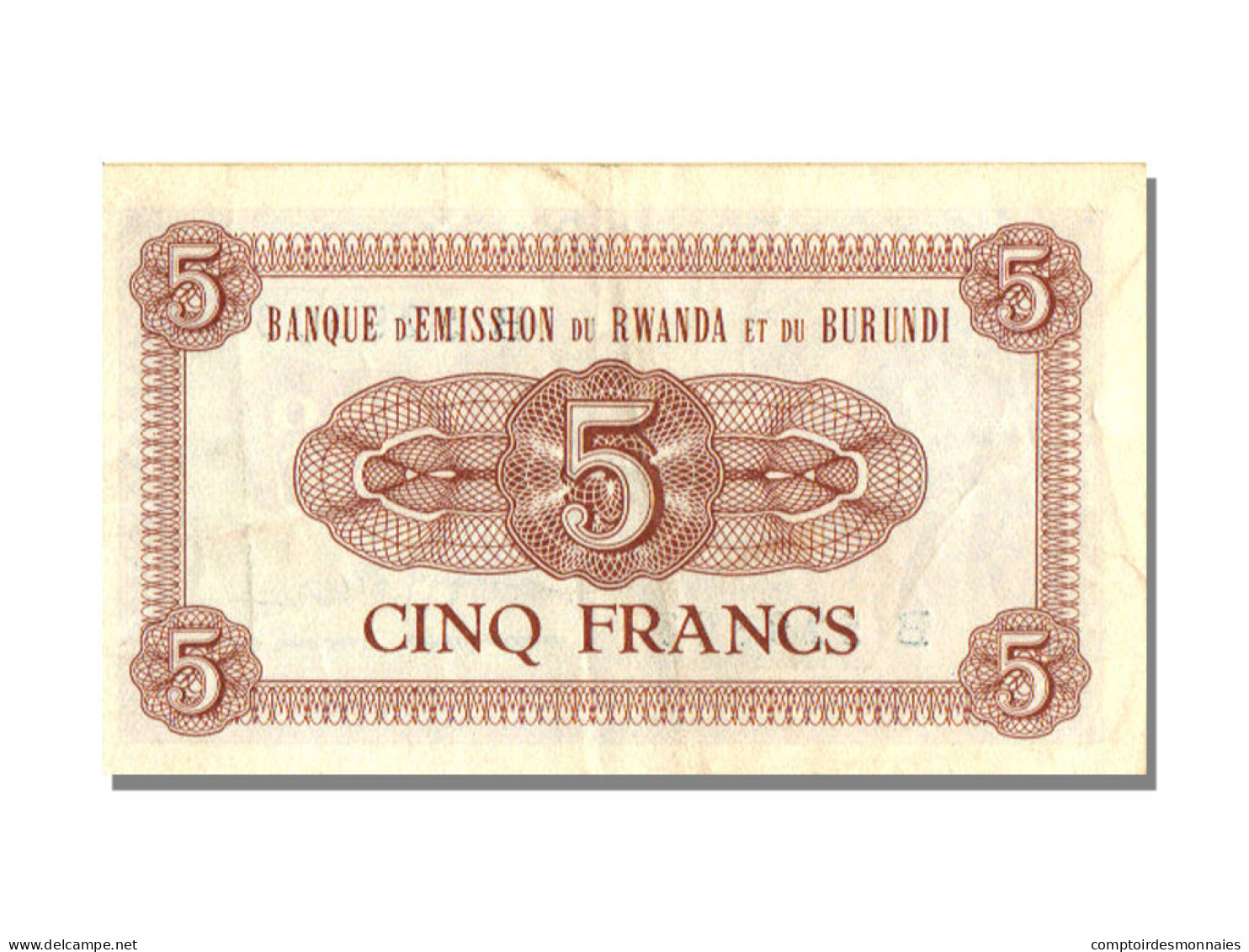 Billet, Rwanda-Burundi, 5 Francs, 1960, 1960-09-15, SUP - Rwanda