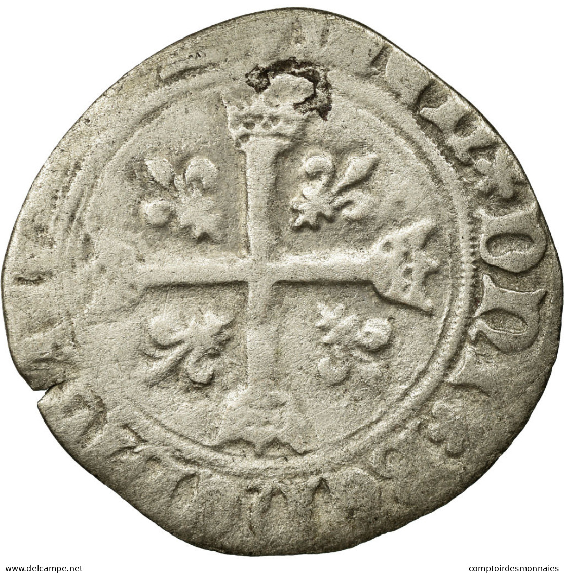 Monnaie, France, Karolus Or Dizain, 1488, B+, Argent, Duplessy:593 - 1483-1498 Charles VIII The Affable