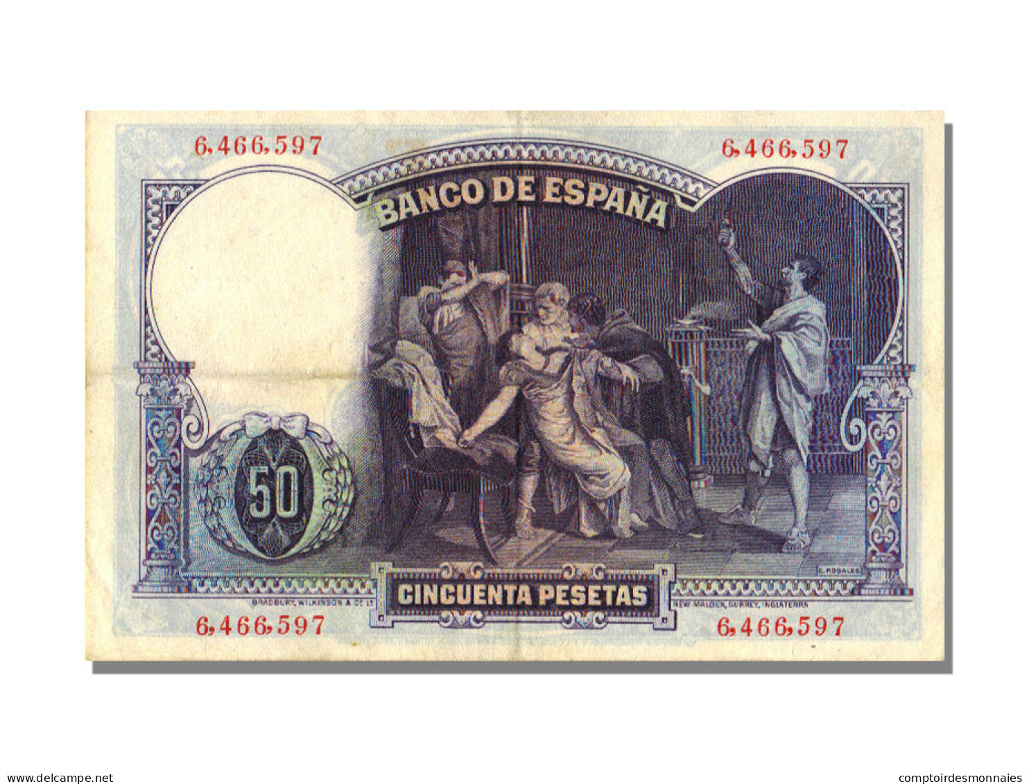 Billet, Espagne, 50 Pesetas, 1931, KM:82, SUP - 50 Pesetas
