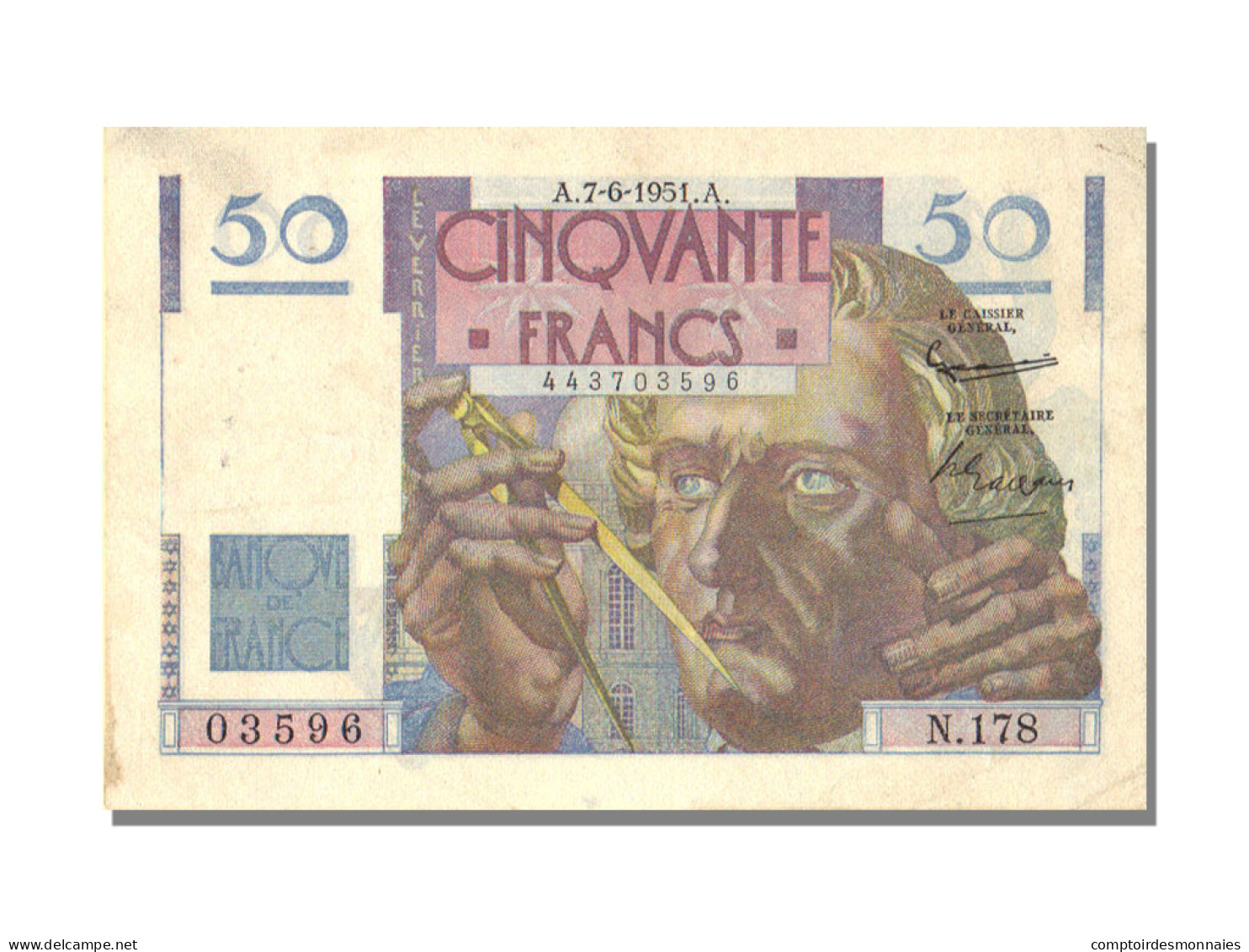 50 Francs Type Le Verrier - 50 F 1946-1951 ''Le Verrier''