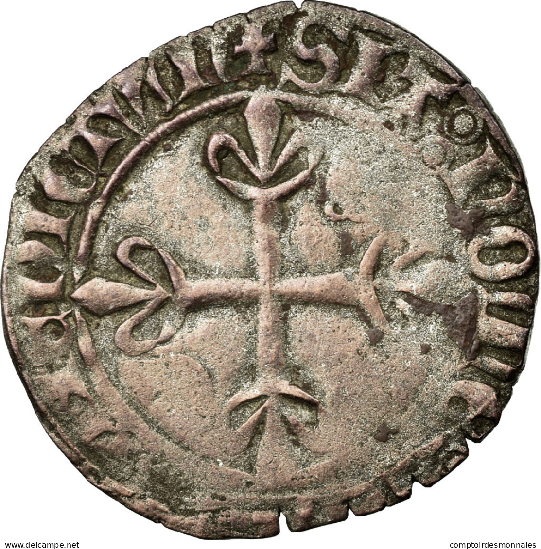 Monnaie, France, Gros, Mirabel, TB, Billon, Duplessy:387B - 1380-1422 Charles VI The Beloved