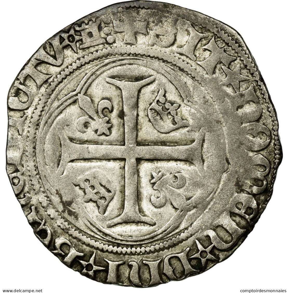 Monnaie, France, Blanc, Tours, TB+, Billon, Duplessy:587 - 1483-1498 Charles VIII L'Affable