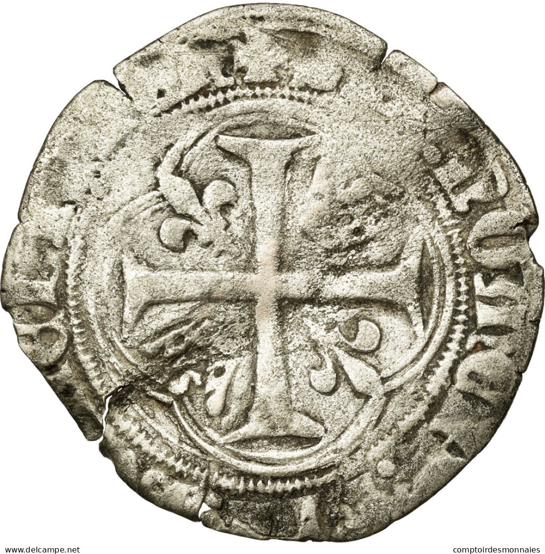 Monnaie, France, Blanc à La Couronne, Paris, B+, Billon, Duplessy:587 - 1483-1498 Carlo VIII