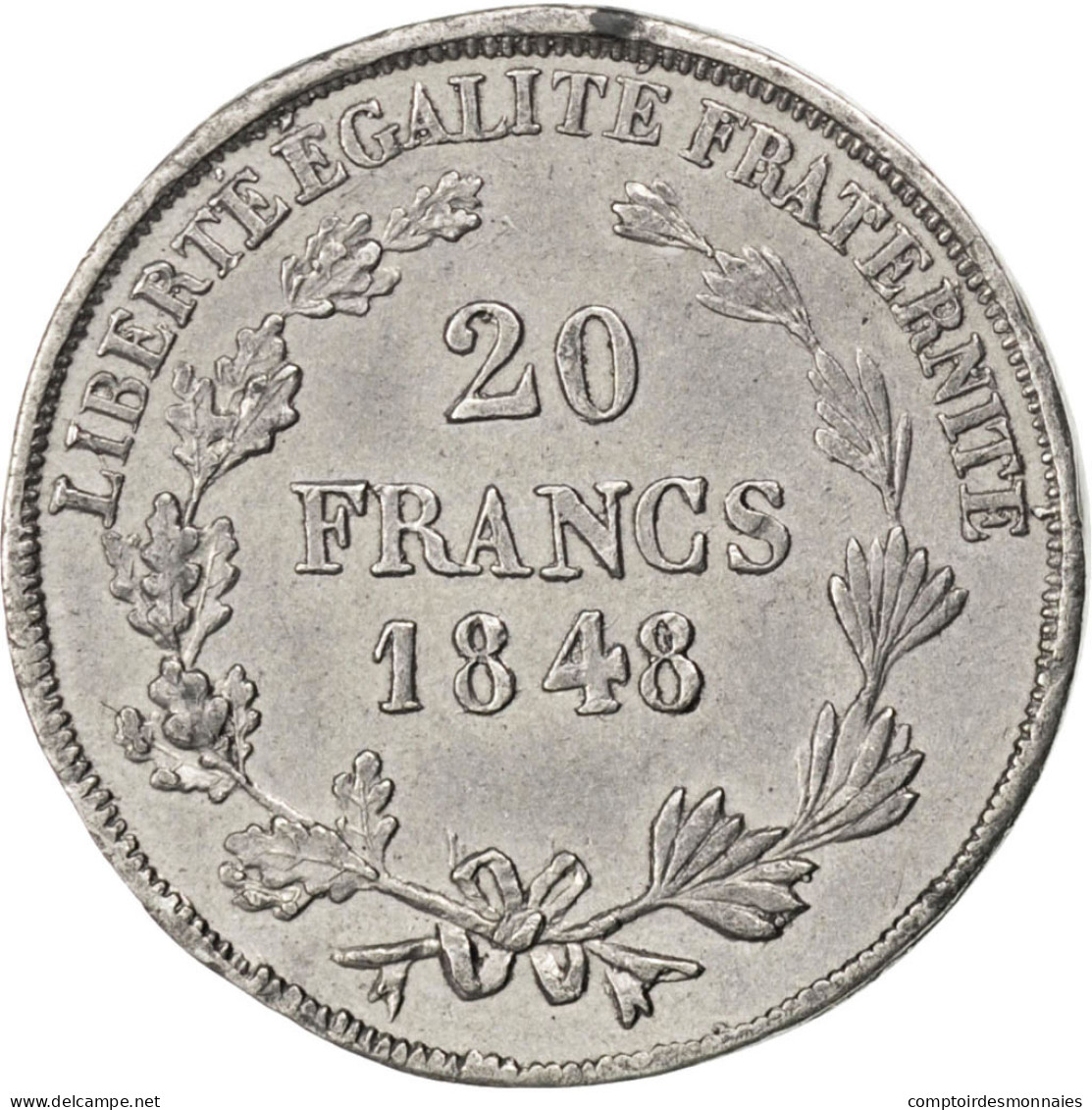 Monnaie, France, 20 Francs, 1848, TTB, Tin, Gadoury:1054 - Probedrucke