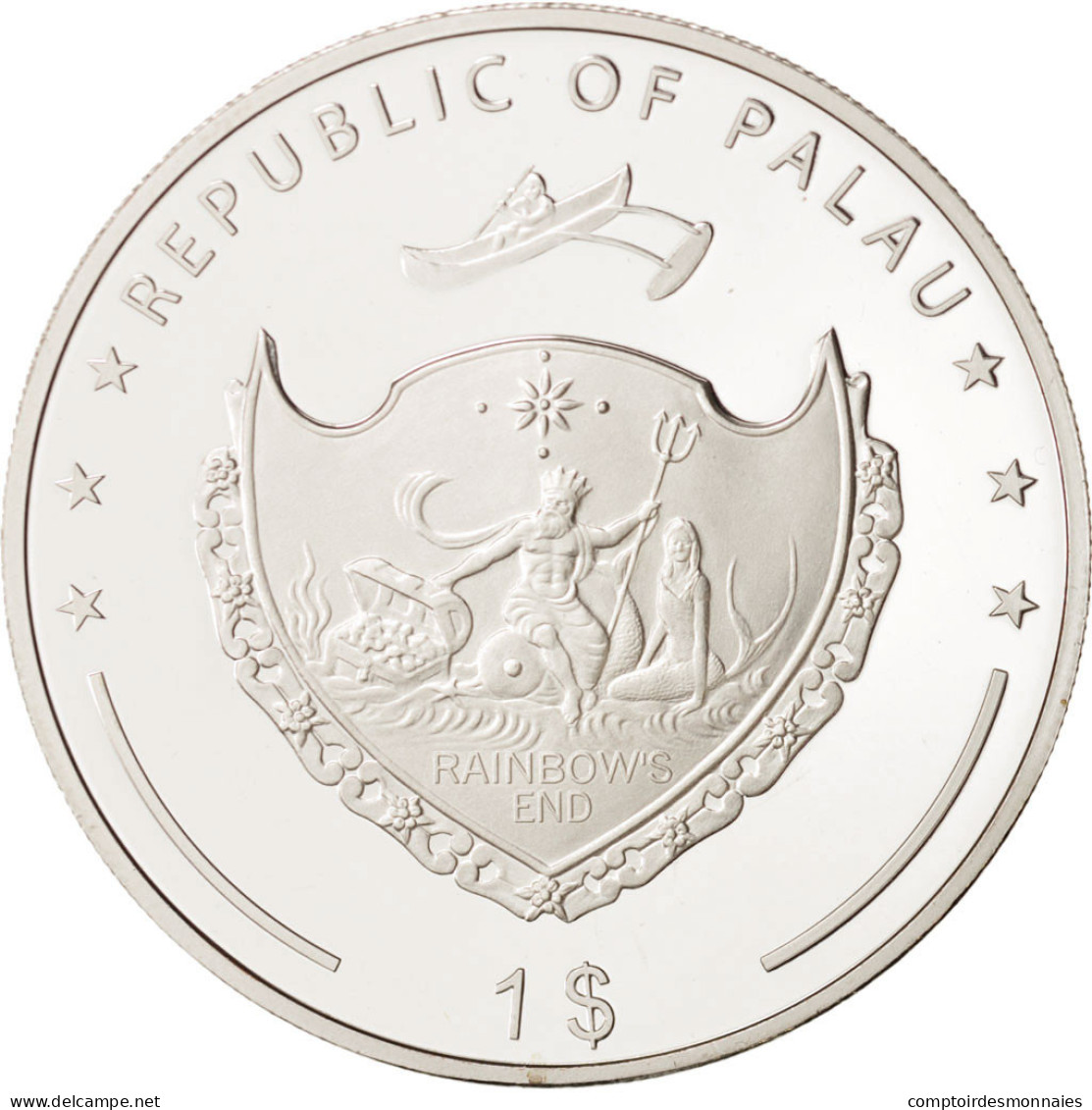 Monnaie, Palau, Dollar, 2007, FDC, Silver Plated Bronze, KM:116 - Palau