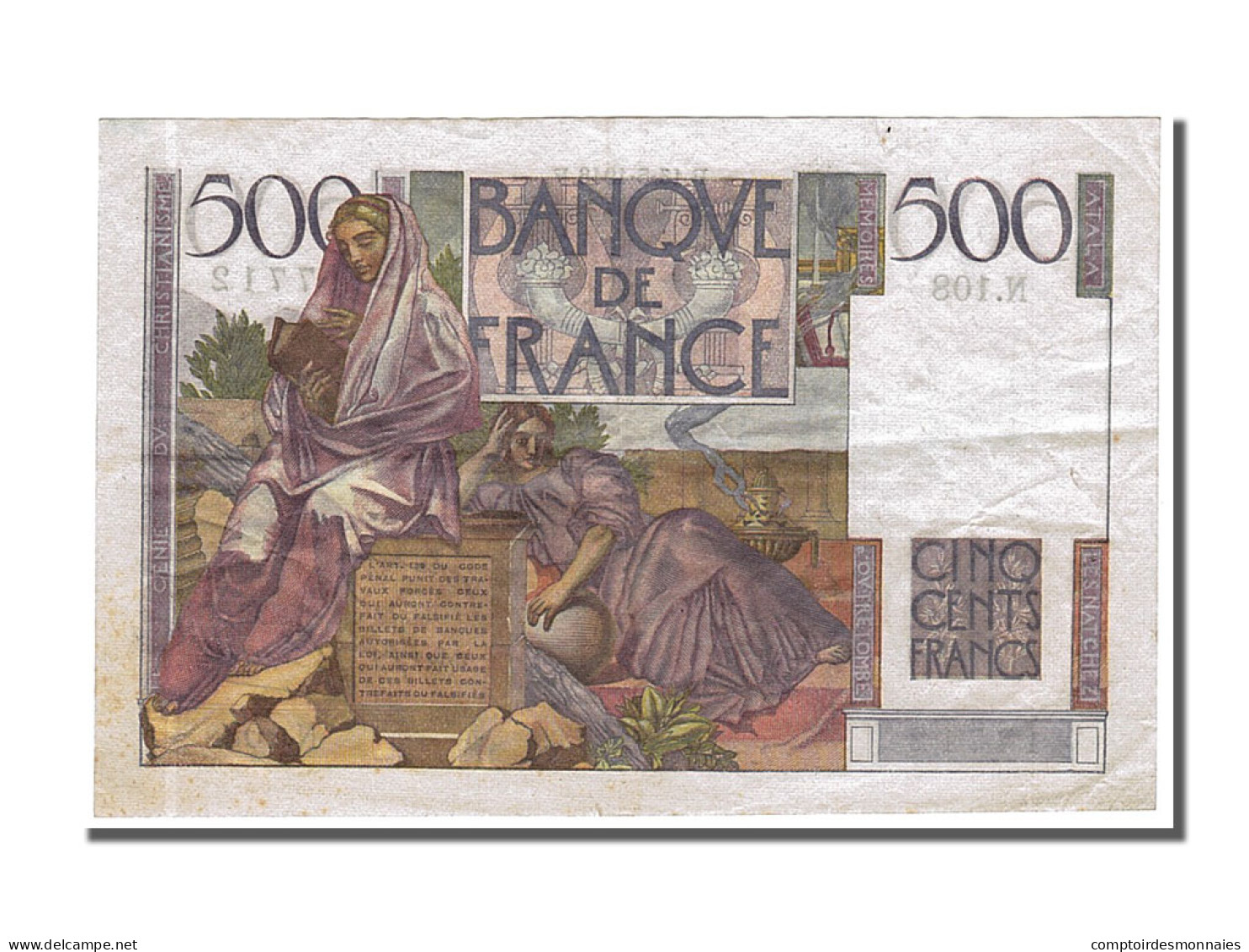 Billet, France, 500 Francs, 500 F 1945-1953 ''Chateaubriand'', 1948, 1948-05-13 - 500 F 1945-1953 ''Chateaubriand''