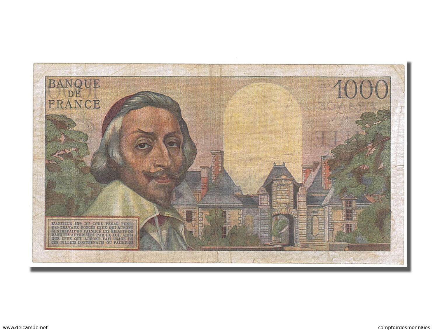 Billet, France, 1000 Francs, 1 000 F 1953-1957 ''Richelieu'', 1956, 1956-03-01 - 1 000 F 1953-1957 ''Richelieu''