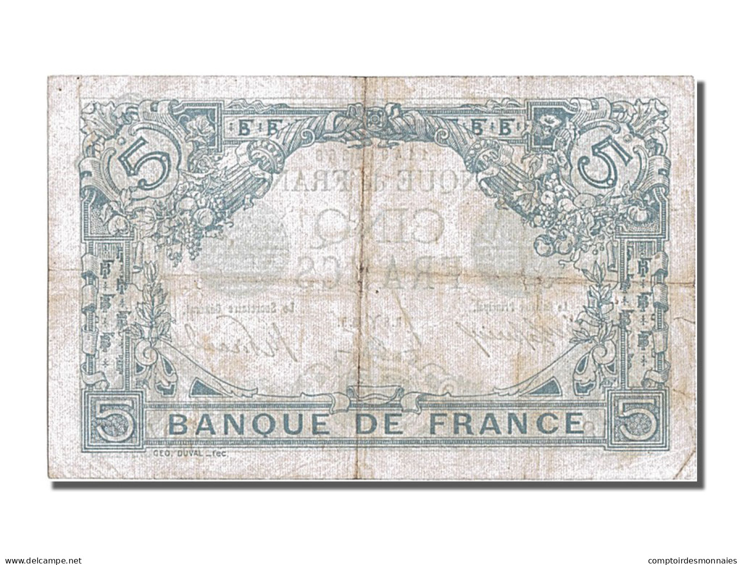 Billet, France, 5 Francs, 5 F 1912-1917 ''Bleu'', 1915, 1915-03-08, TTB+ - 5 F 1912-1917 ''Bleu''