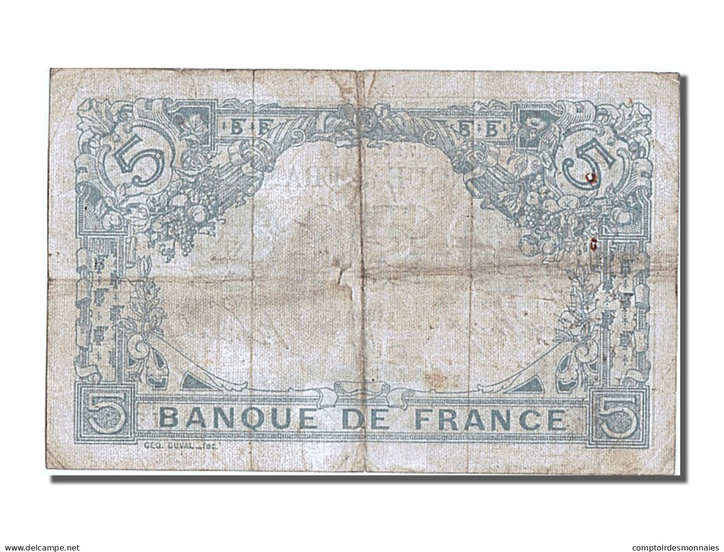 Billet, France, 5 Francs, 5 F 1912-1917 ''Bleu'', 1913, 1913-08-09, TB+ - 5 F 1912-1917 ''Bleu''
