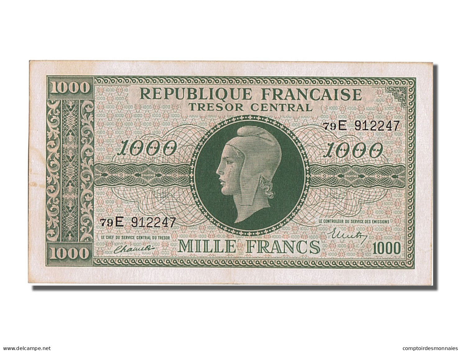 Billet, France, 1000 Francs, 1943-1945 Marianne, 1945, SPL, Fayette:V 13, KM:107 - 1943-1945 Marianne