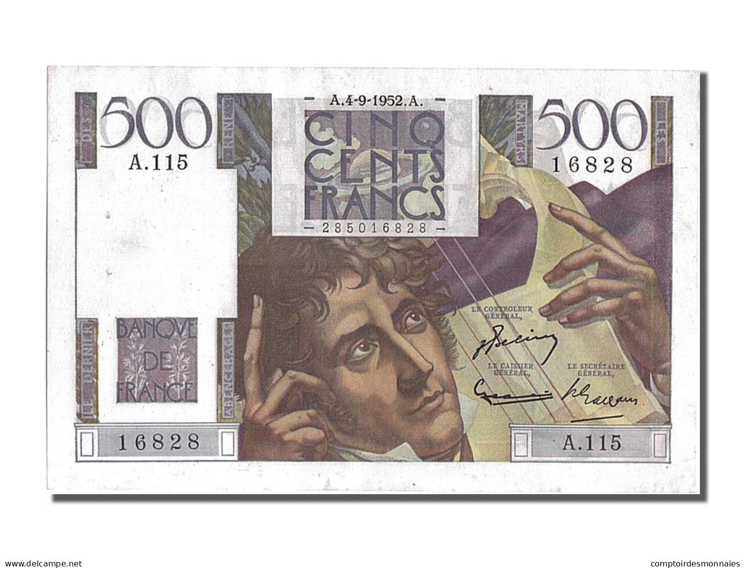 Billet, France, 500 Francs, 500 F 1945-1953 ''Chateaubriand'', 1952, 1952-09-04 - 500 F 1945-1953 ''Chateaubriand''