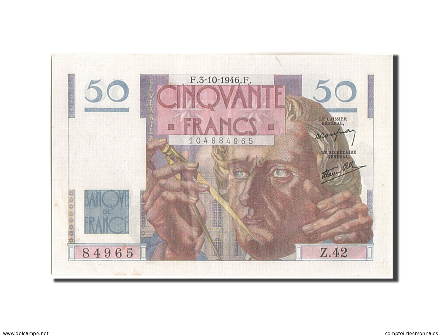 Billet, France, 50 Francs, 50 F 1946-1951 ''Le Verrier'', 1946, 1946-10-03, SUP - 50 F 1946-1951 ''Le Verrier''