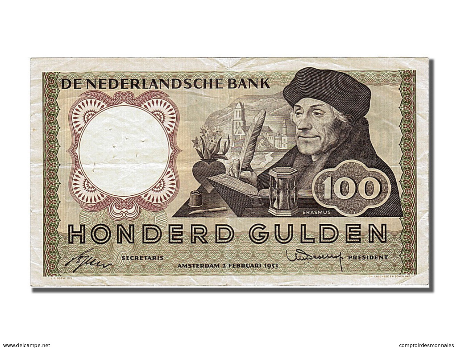 Billet, Pays-Bas, 100 Gulden, 1953, 1953-02-02, TTB+ - Autres & Non Classés