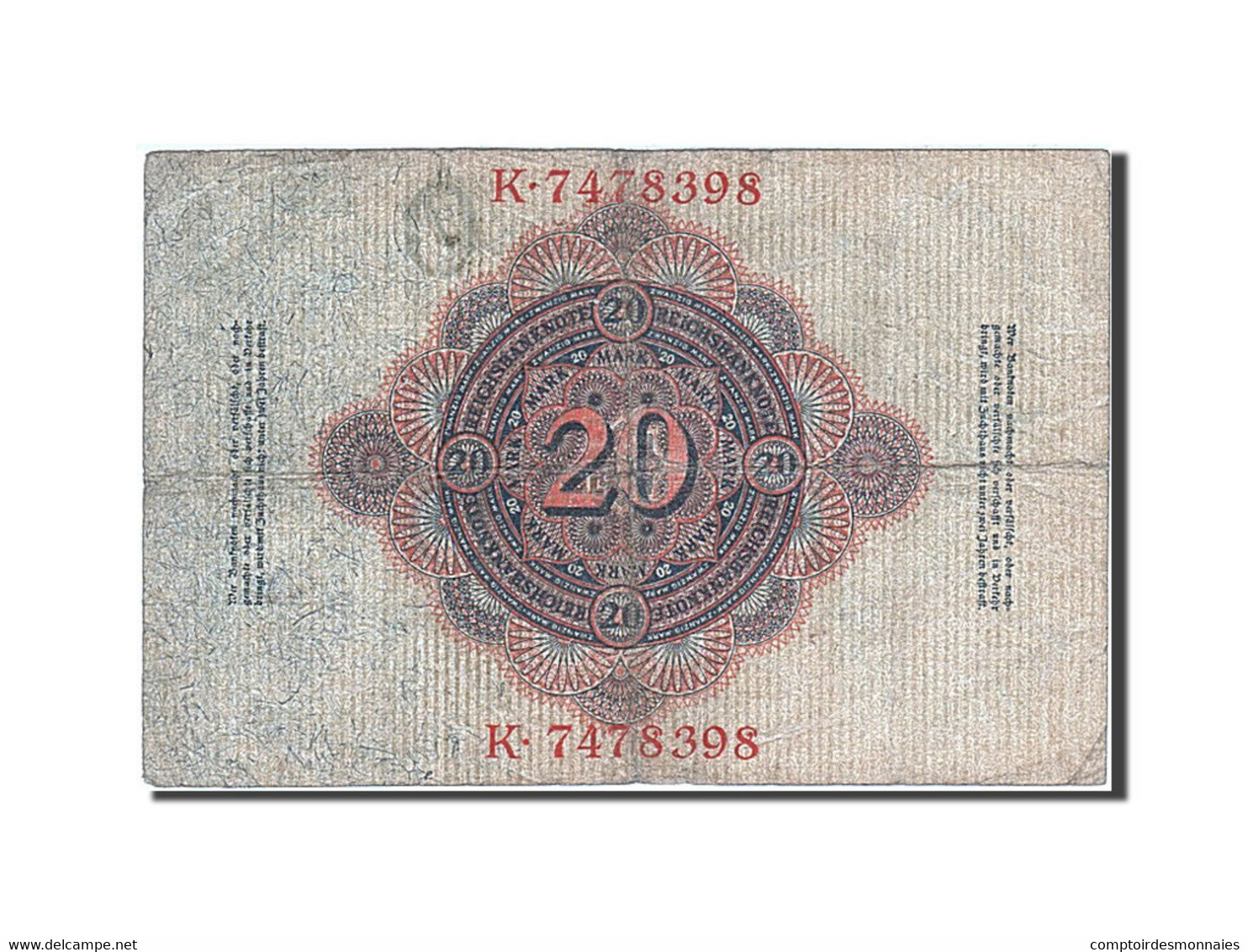 Billet, Allemagne, 20 Mark, 1914, 1914-02-19, TB - 20 Mark