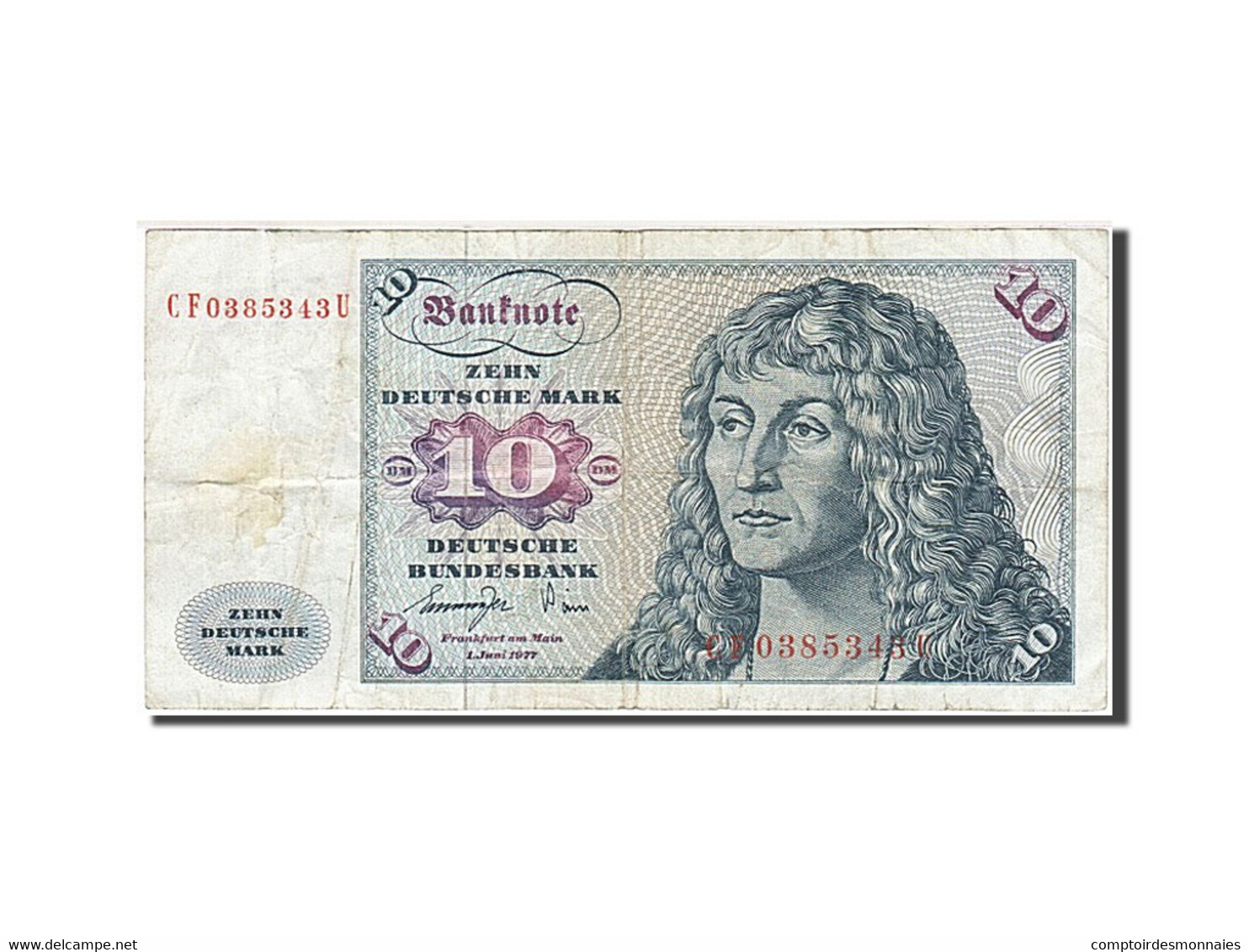 Billet, République Fédérale Allemande, 10 Deutsche Mark, 1977, 1977-06-02 - 10 Deutsche Mark